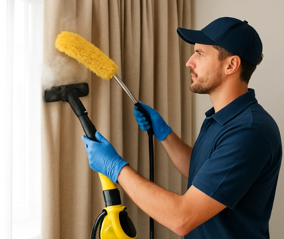 Trusted drapes cleaning technician Matty Curtain Cleaning chermside-west QLD