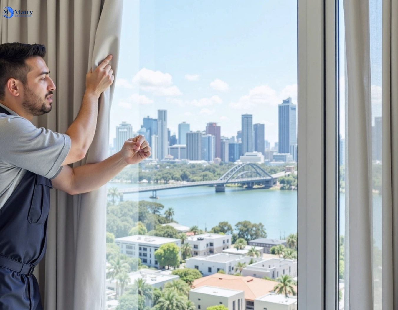 Professional curtain steam cleaning service chermside-west QLD by Matty Curtain Cleaning