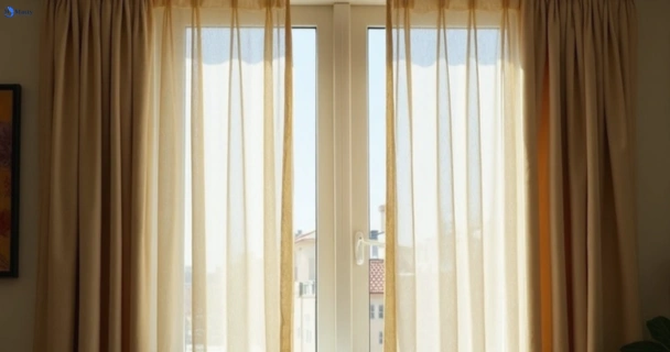 Dull dusty drapes in chermside-west before professional cleaning